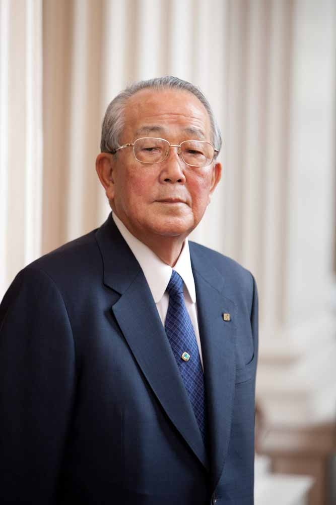Photograph of Kazuo Inamori, founder and chairman emeritus of Kyocera Corporation, and recipient of the 2011 Othmer Gold Medal, Taken at the 2011 Heritage Day, April 8, 2011, Chemical Heritage Foundation, Philadelphia, PA, USA.